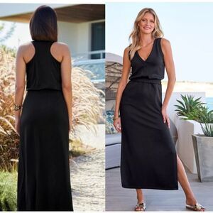 Boston Proper Luxe Lounge Blouson Maxi Dress Sz XXS